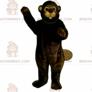 BIGGYMONKEY™ Beaver With Beige Ears Mascot Costume –