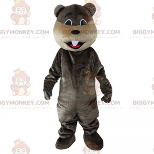 Costume da mascotte castoro marrone scuro BIGGYMONKEY™ -