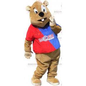 Supporter Beaver BIGGYMONKEY™ maskotdräkt - BiggyMonkey maskot