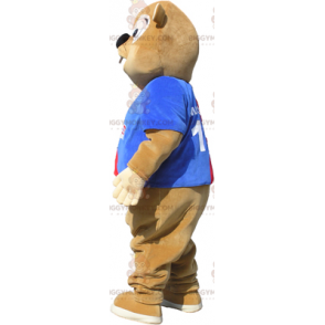 Costume de mascotte BIGGYMONKEY™ de castor supporteur -