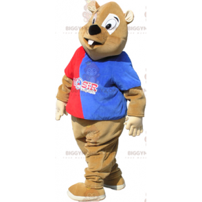 Costume de mascotte BIGGYMONKEY™ de castor supporteur -