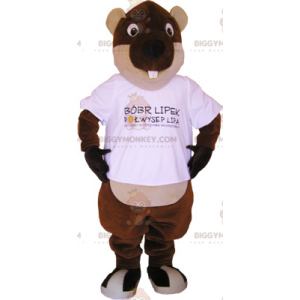 Costume da mascotte Big Eyes Beaver BIGGYMONKEY™ -