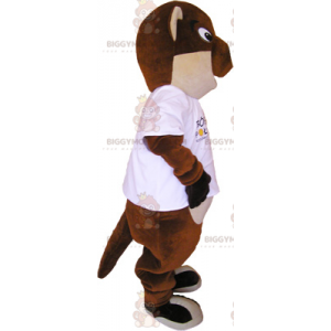 Costume de mascotte BIGGYMONKEY™ de castor yeux ronds -