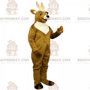 Disfraz de mascota BIGGYMONKEY™ de ciervo con cuernos blancos -