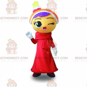 Costume de mascotte BIGGYMONKEY™ de chanteuse de chorale de