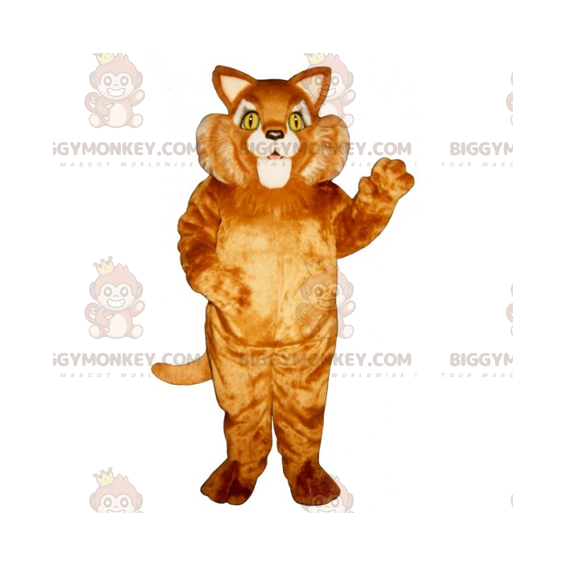 Costume de mascotte BIGGYMONKEY™ de chat aux grosses joues -