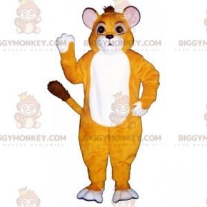 Traje de mascote de gato BIGGYMONKEY™ com pequenas orelhas