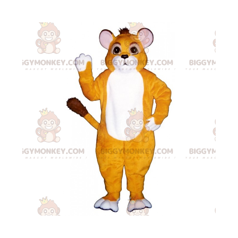 BIGGYMONKEY™ Katzen-Maskottchen-Kostüm mit kleinen runden Ohren