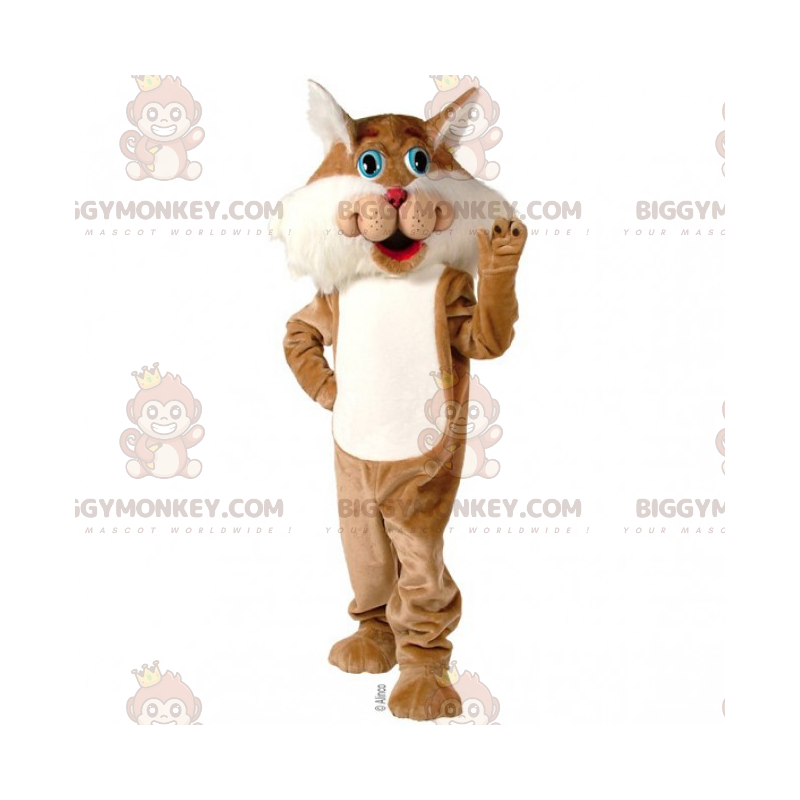 Costume de mascotte BIGGYMONKEY™ de chat aux yeux bleus -
