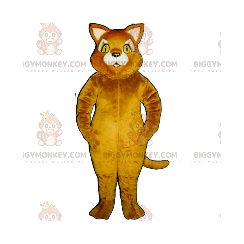 Costume de mascotte BIGGYMONKEY™ de chat aux yeux jaunes -