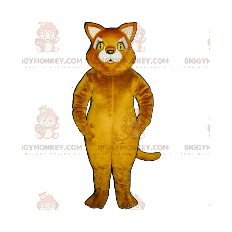 Gelbäugige Katze BIGGYMONKEY™ Maskottchen-Kostüm -