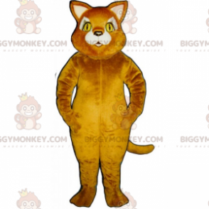 Traje de mascote de gato de olhos amarelos BIGGYMONKEY™ –