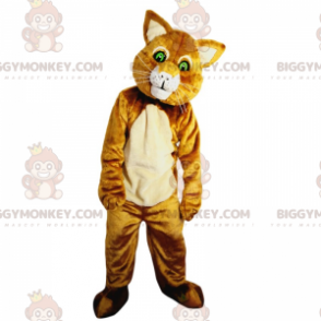Costume della mascotte del gatto dagli occhi verdi BIGGYMONKEY™