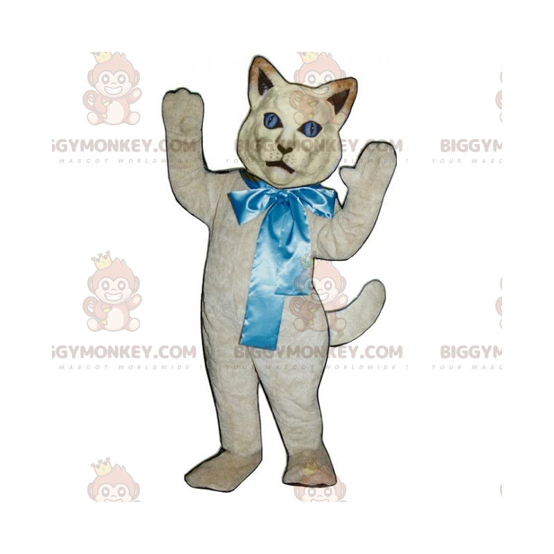 Big Bow Cat BIGGYMONKEY™ Maskottchen-Kostüm - Biggymonkey.com