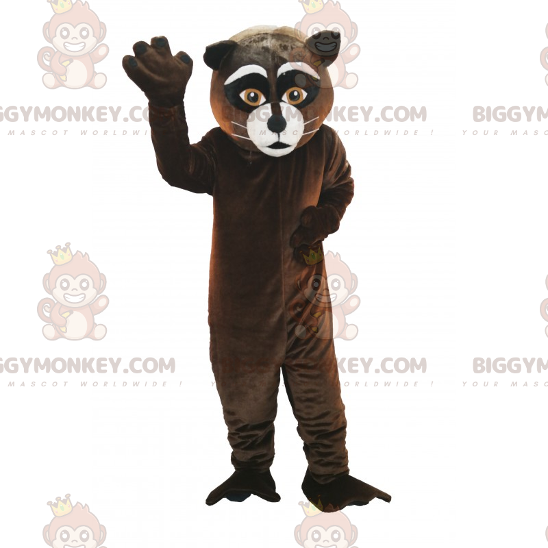 Cat BIGGYMONKEY™ Mascot Costume with White Whiskers –