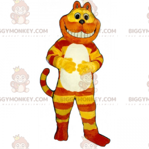 Disfraz de mascota gato bicolor amarillo y naranja BIGGYMONKEY™