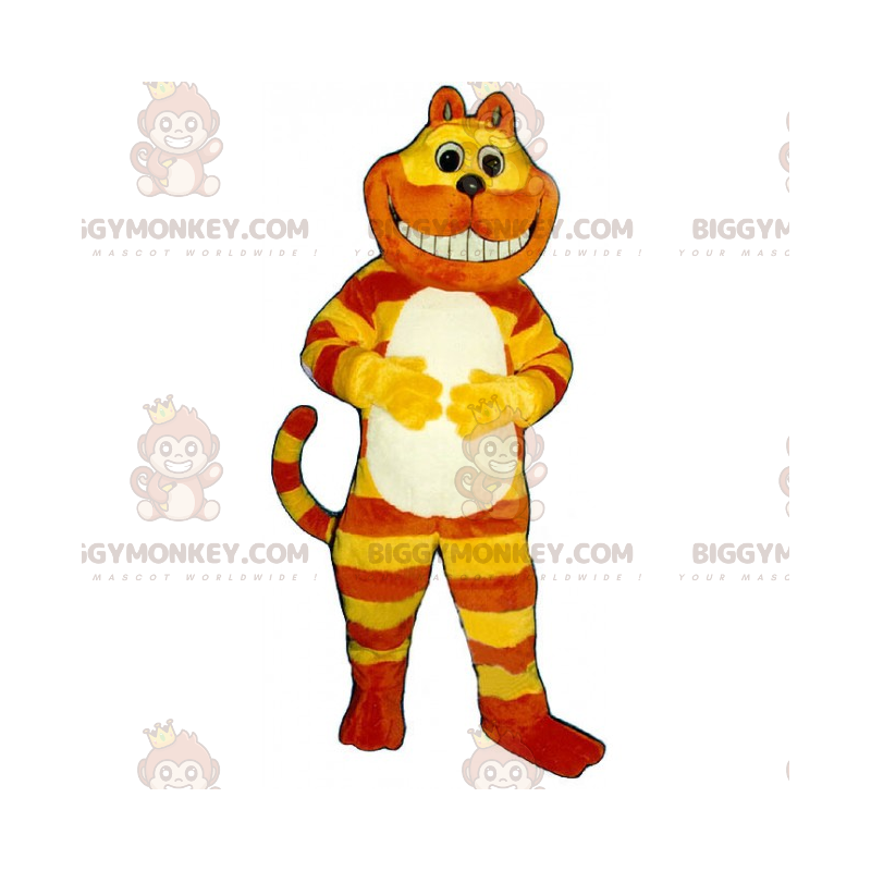 Yellow and Orange Bicolor Cat BIGGYMONKEY™ Mascot Costume –