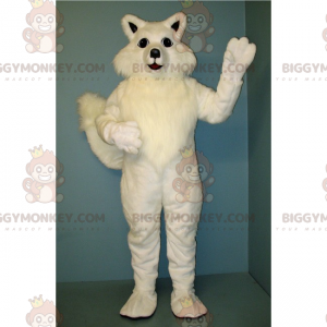 Costume de mascotte BIGGYMONKEY™ de chat blanc - Biggymonkey.com