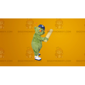 BIGGYMONKEY™ Costume da mascotte uomo verde peloso -