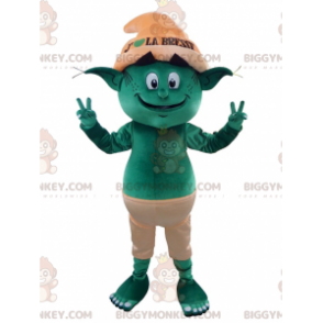 Groene kabouter trol BIGGYMONKEY™ mascottekostuum -