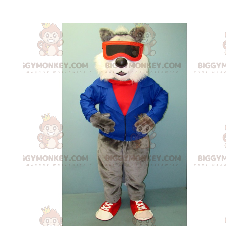 Traje de mascote Cat BIGGYMONKEY™ em agasalho e tênis –