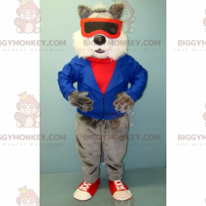 Costume de mascotte BIGGYMONKEY™ de chat en survêtement et