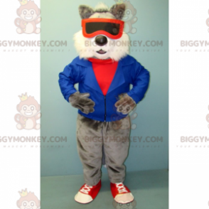 Traje de mascote Cat BIGGYMONKEY™ em agasalho e tênis –