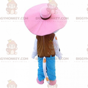 Costume de mascotte BIGGYMONKEY™ de chat en tenue de cowboy -