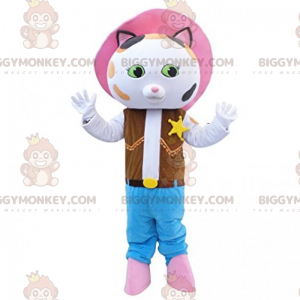 Kovbojské oblečení Kostým maskota kočky BIGGYMONKEY™ –