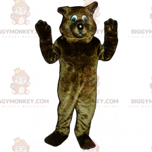 Blauwogige bruine kat BIGGYMONKEY™ mascottekostuum -