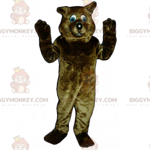Blauäugige braune Katze BIGGYMONKEY™ Maskottchen-Kostüm -