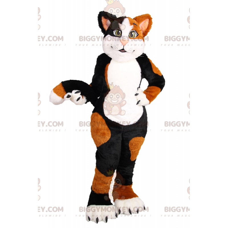 Disfraz de mascota gato marrón y negro BIGGYMONKEY™ -