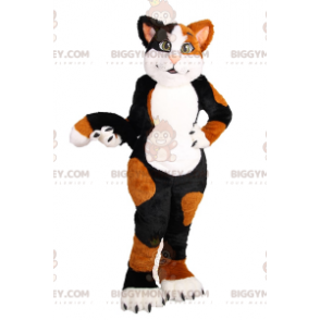 Disfraz de mascota gato marrón y negro BIGGYMONKEY™ -
