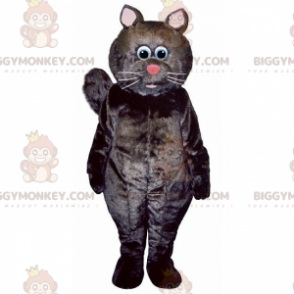 Costume mascotte BIGGYMONKEY™ gatto nero dal naso rosa -