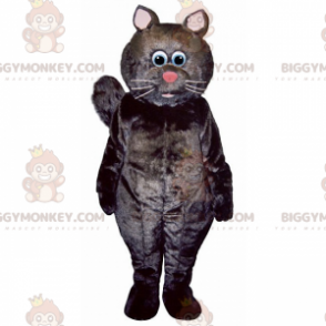 Disfraz de mascota de gato negro de nariz rosa BIGGYMONKEY™ -