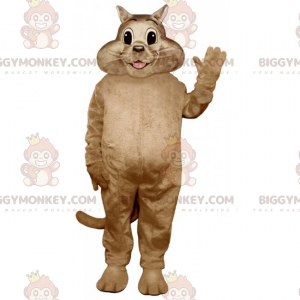 Kostým s usměvavou kočkou BIGGYMONKEY™ maskota – Biggymonkey.com