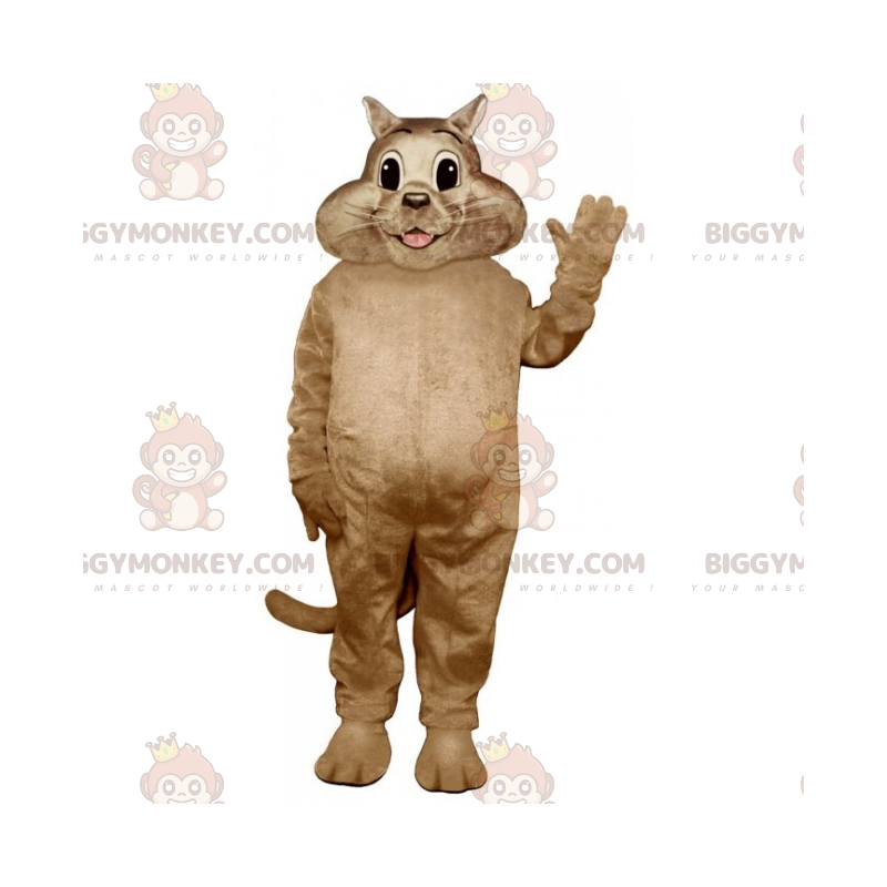 Lächelnde Katze BIGGYMONKEY™ Maskottchen-Kostüm -