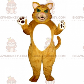 Costume de mascotte BIGGYMONKEY™ de chat tigre aux yeux vert -