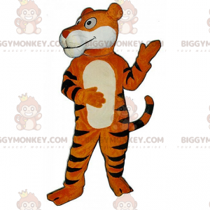 Orange and Black Tiger Cat BIGGYMONKEY™ Mascot Costume -