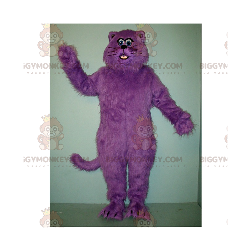 Lila Katze BIGGYMONKEY™ Maskottchen-Kostüm - Biggymonkey.com