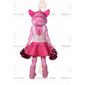 Disfraz de mascota BIGGYMONKEY™ Gato rosa con traje de