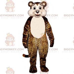 Traje de mascote de chita de barriga branca BIGGYMONKEY™ –