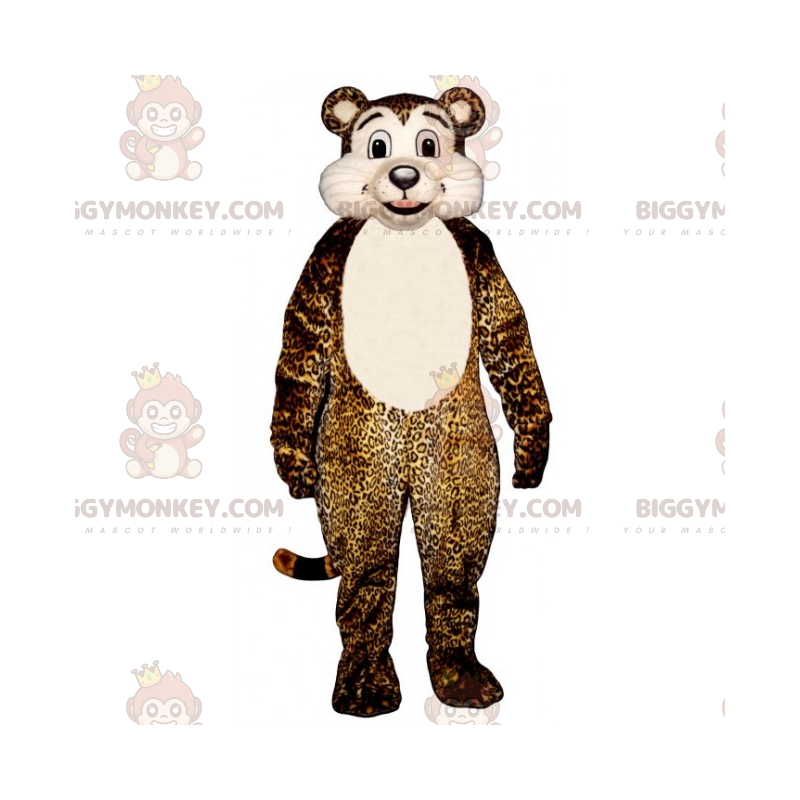 Costume de mascotte BIGGYMONKEY™ de cheetah au ventre blanc -