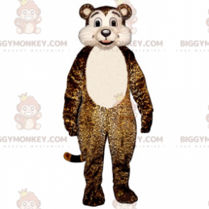 Kostium maskotki białego geparda brzuchatego BIGGYMONKEY™ -