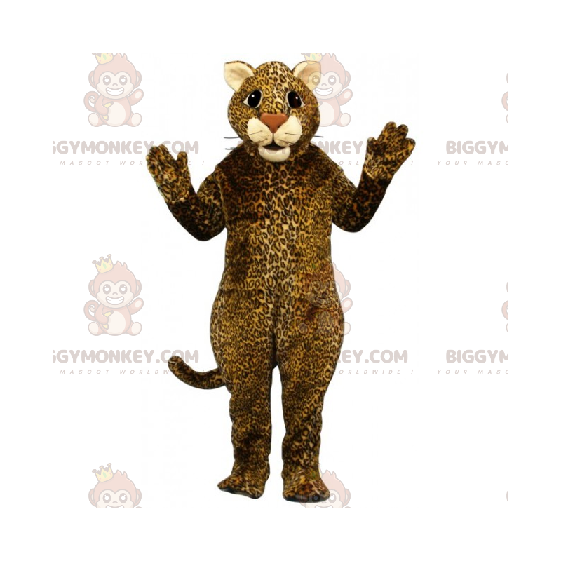 BIGGYMONKEY™ mascot costume of cheetah with beige ears –