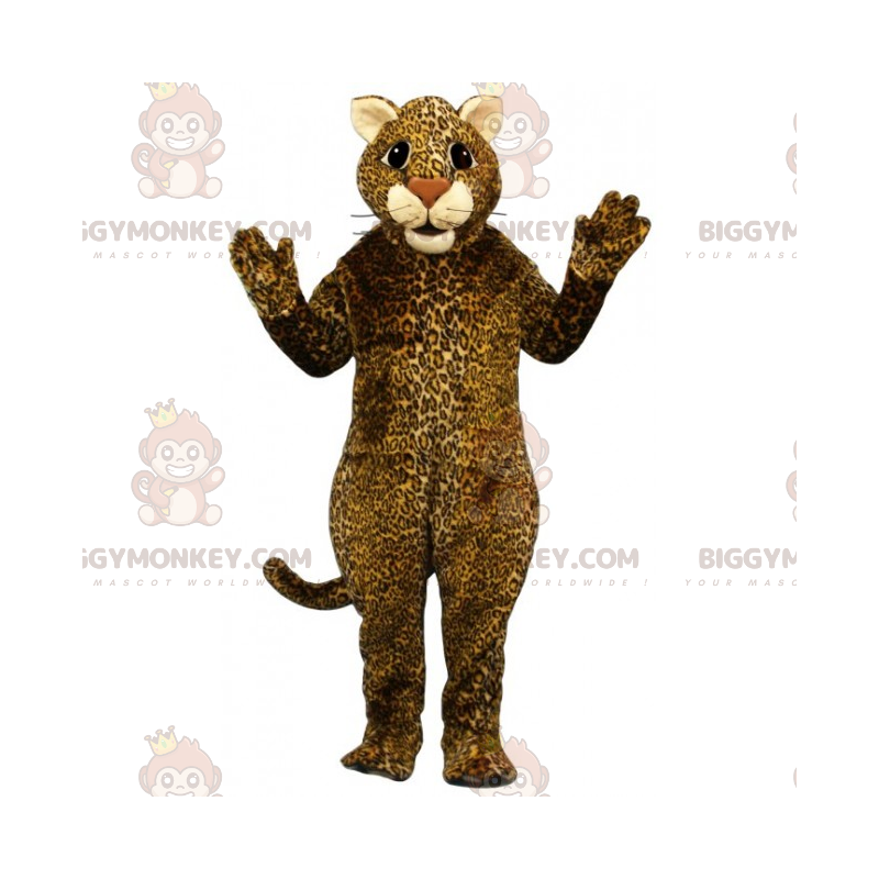 BIGGYMONKEY™ mascottekostuum van cheetah met beige oren -