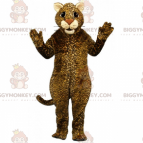 BIGGYMONKEY™ maskotkostume af gepard med beige ører -