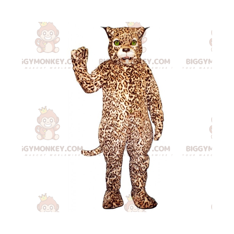 Costume da mascotte del ghepardo dagli occhi verdi BIGGYMONKEY™