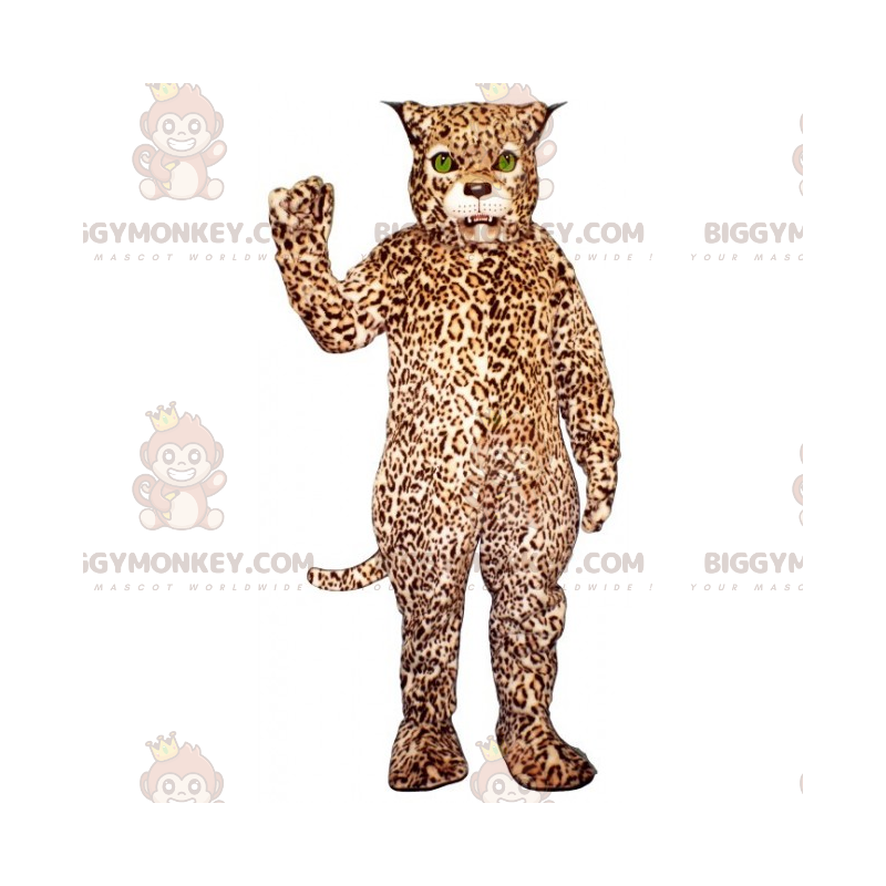 Costume de mascotte BIGGYMONKEY™ de cheetah aux yeux verts -