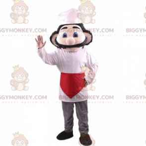 Chef-kok BIGGYMONKEY™ mascottekostuum met grote snor -